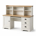 Schreibtisch mit Regal MDF Holz Weiß 150x60x120 cm