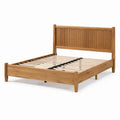 Eichenholz-Doppelbett mit Lattenrost 200x160 cm