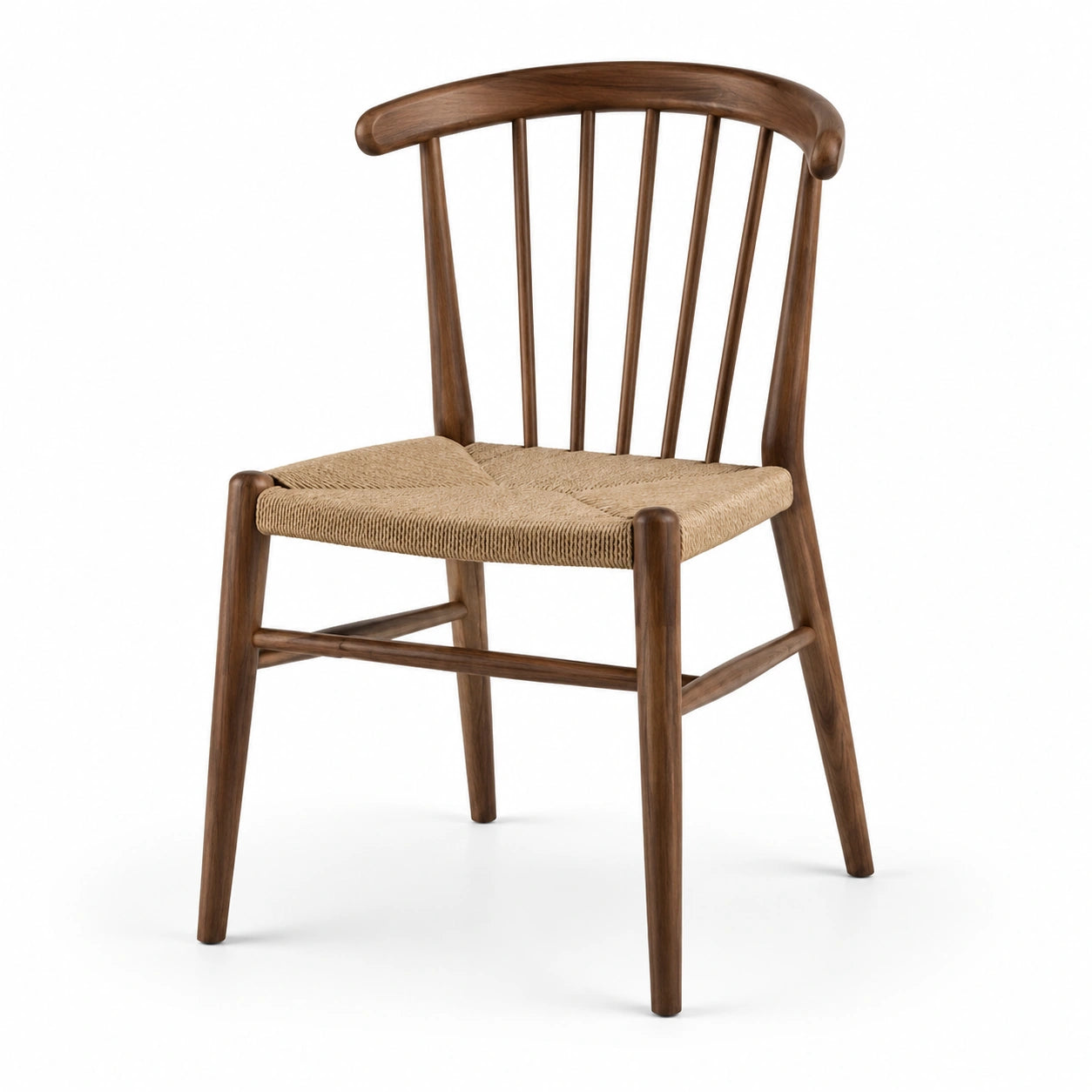 Esszimmerstuhl Holz Jute Braun