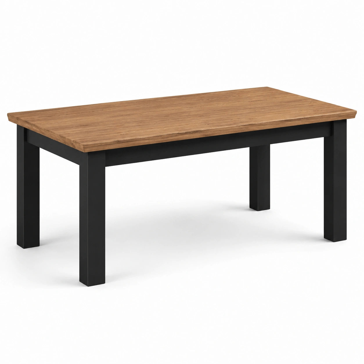Rechteckiger Esstisch aus Eiche und Metall 140x80x75cm