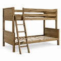 Massives Kiefernholz-Etagenbett Braun 200x90cm