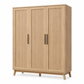 3-türiger Kleiderschrank aus Eichenfurnier 190 cm