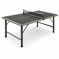 Stół do tenisa stołowego z metalu i MDF 274x152.5x76 cm czarny
