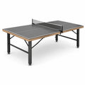 Stół do tenisa stołowego z płyty MDF z ramą stalową czarny 274x152.5x76 cm